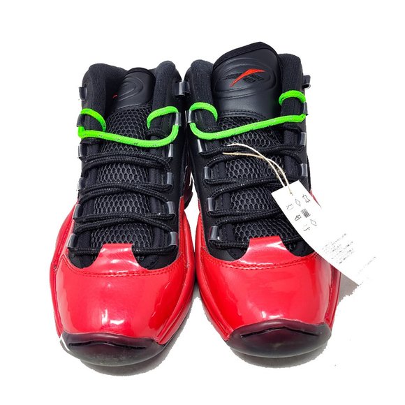 Reebok Question Mid Red Black Street Sleigh G57551 Iverson BRED Christmas Holida - Picture 4 of 13